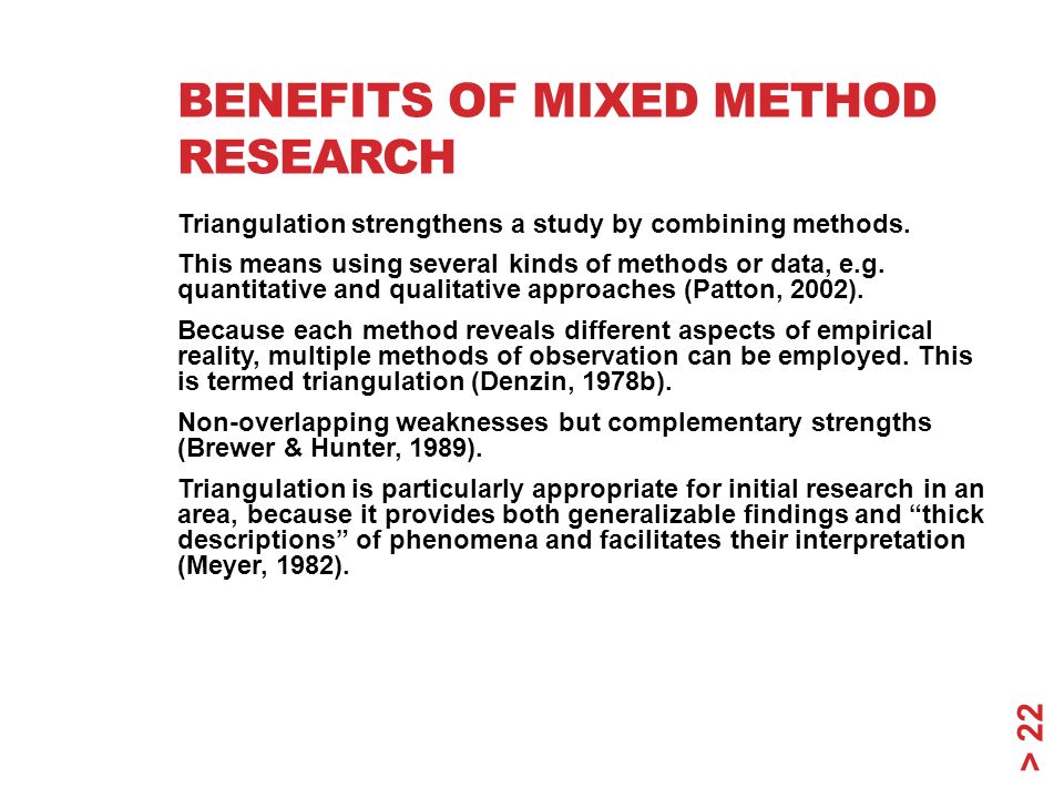 Critical Appraisal of Mixed Methods Studies